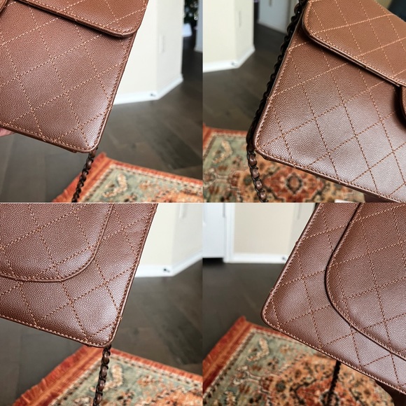 Chanel Classic Vintage Jumbo Brown Caviar Single Flap Bag - Picture 8 of 11